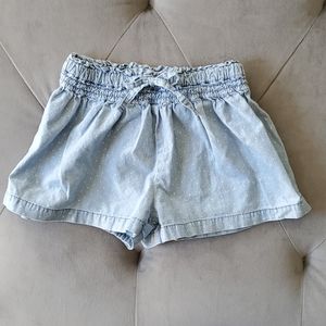 Polka Dot Chambray Shorts, 5T Kids
